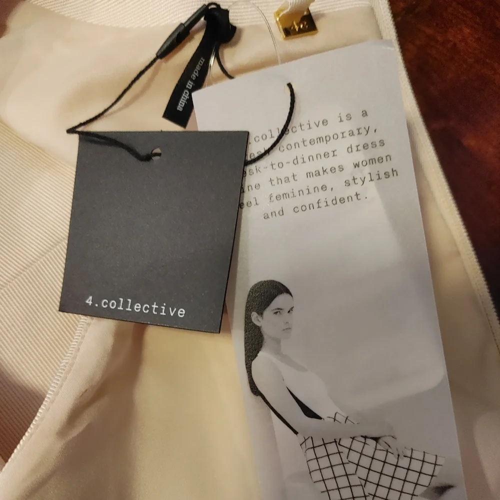 4.COLLECTIVE GROSGRAIN TWISTED KNOT DRESS, BLUSH 8 - Picture 9 of 11